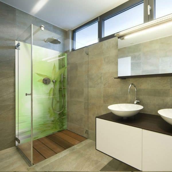 Crédence Douche Bambou