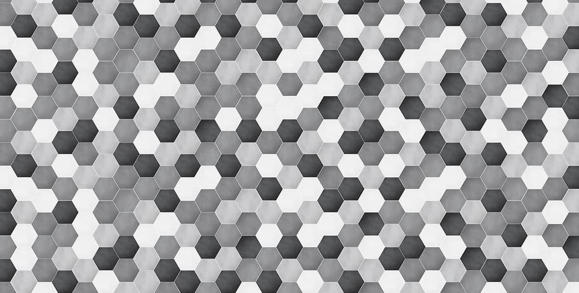 Crédence Baignoire Hexagones