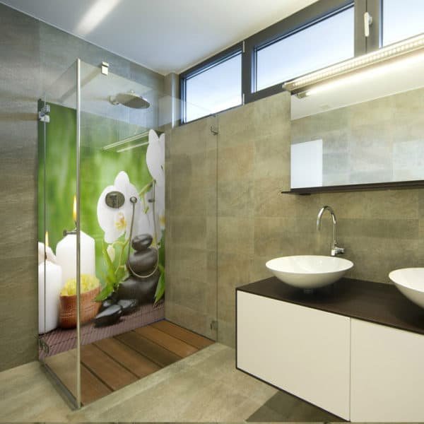 Crédence Douche Sauna