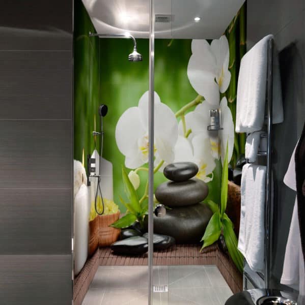 Crédence Douche Sauna