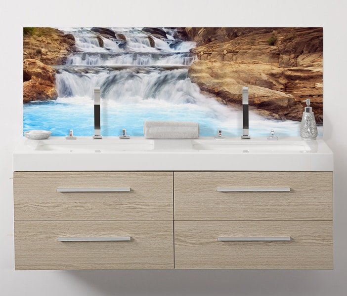 Ambiance nature salle de bains, chutte d'eau, waterfall