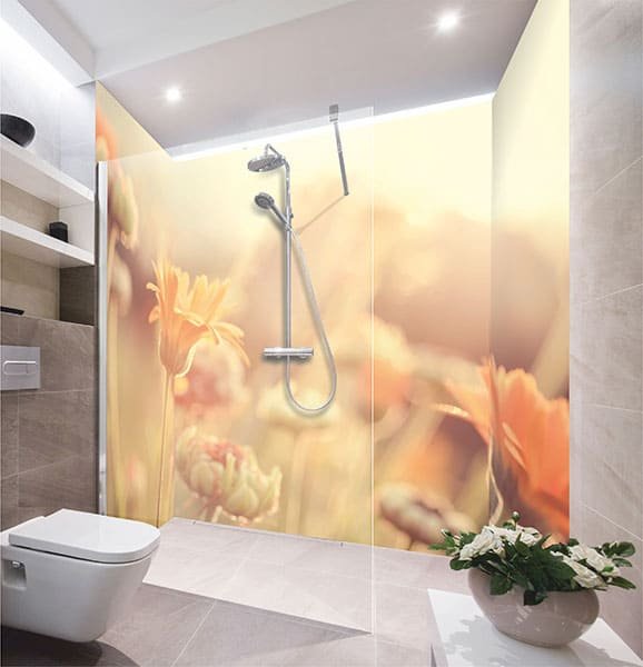 Crédence Douche Flowers