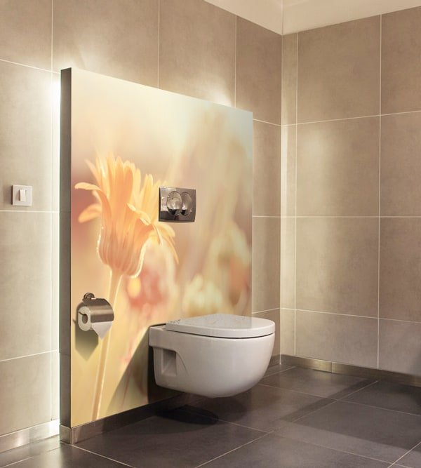 Décoration murale salle de bains, type champêtre, ambiance nature, flowers