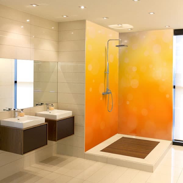 Crédence Douche Blur Orange