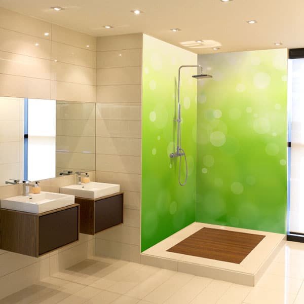 Crédence Douche Blur Vert