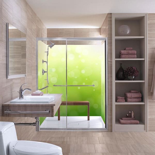 Crédence Douche Blur Vert