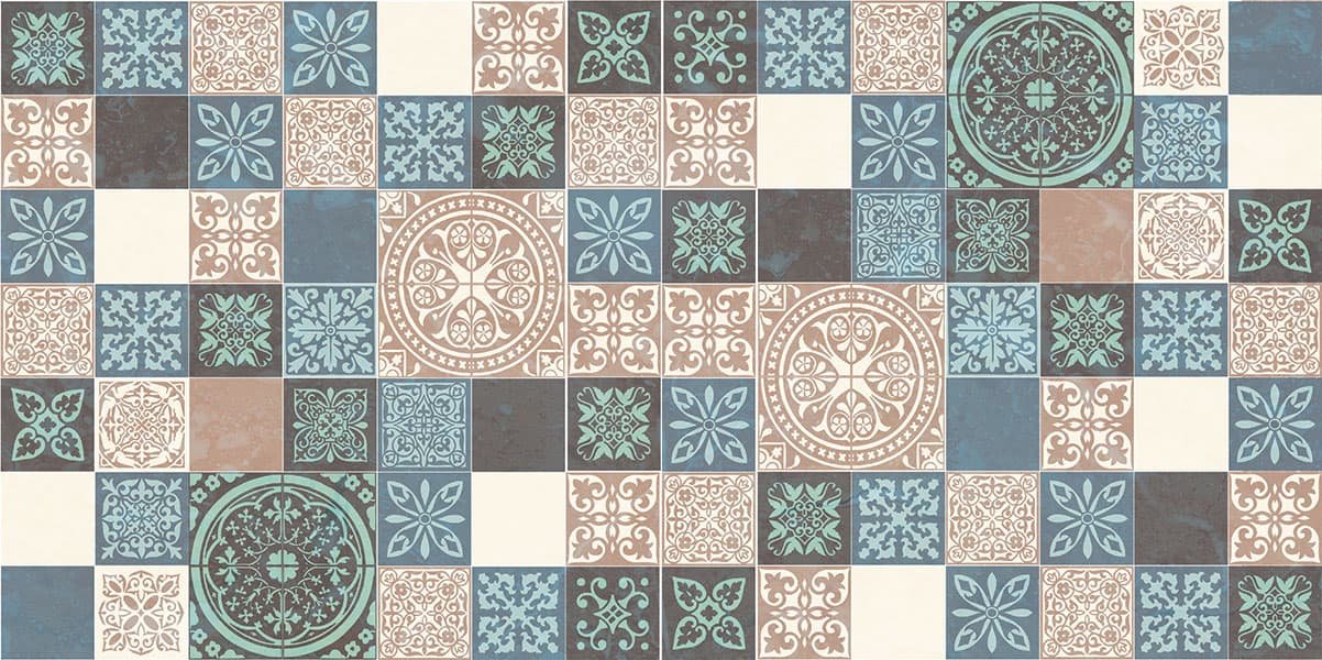 Crédence Douche Carreaux Bleus