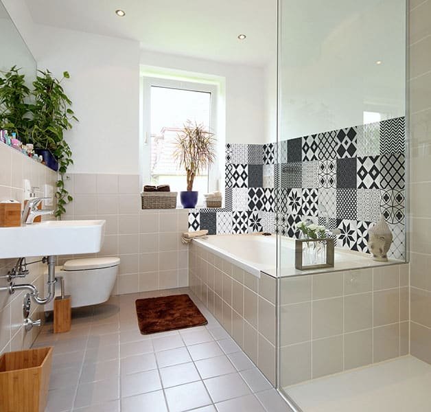 Crédence Baignoire Geometric Tiles