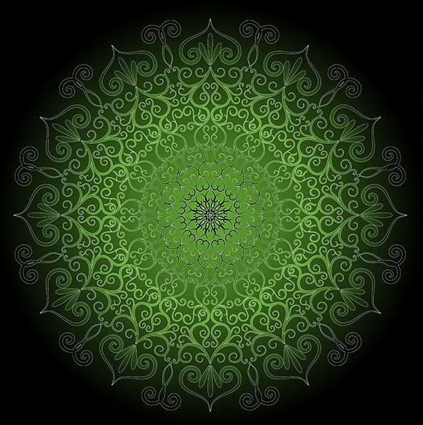 Crédence Douche Mandala Vert