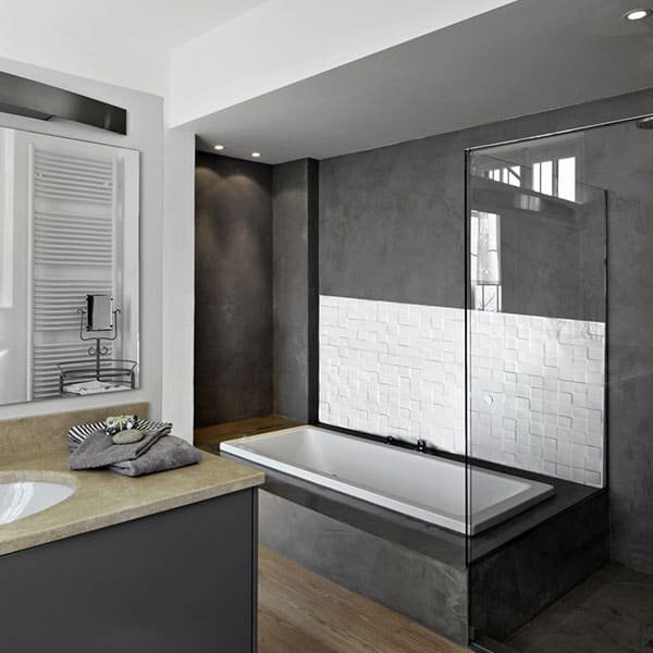 Crédence Baignoire Mosaïque Blanc