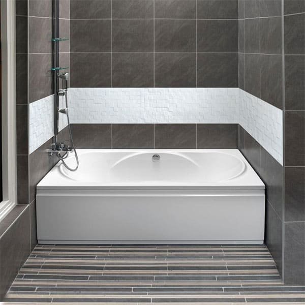 Crédence Baignoire Mosaïque Blanc