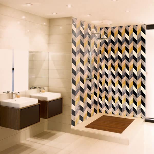 Crédence Douche Motifs Chevrons