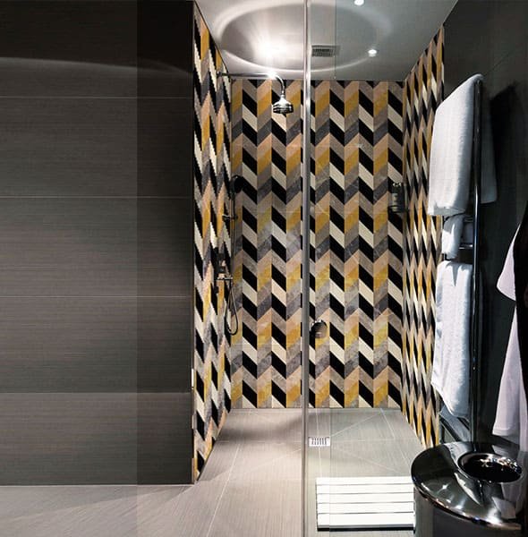 Crédence Douche Motifs Chevrons