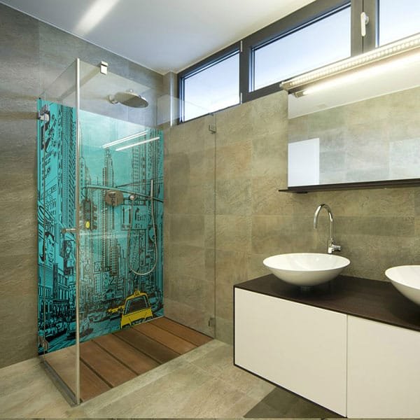 Crédence Douche Times Square Vert