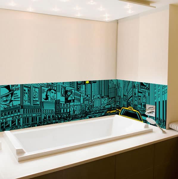 Crédence Baignoire Times Square Vert