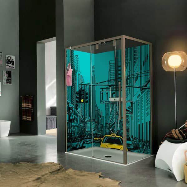 Crédence Douche Times Square Vert