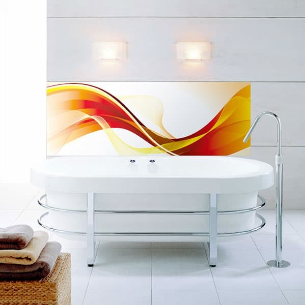 Crédence Baignoire Onde Orange