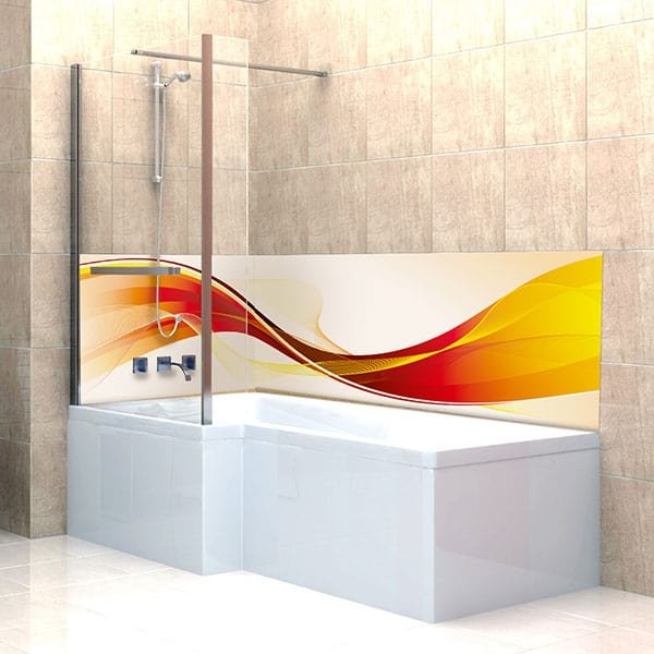 Crédence Baignoire Onde Orange