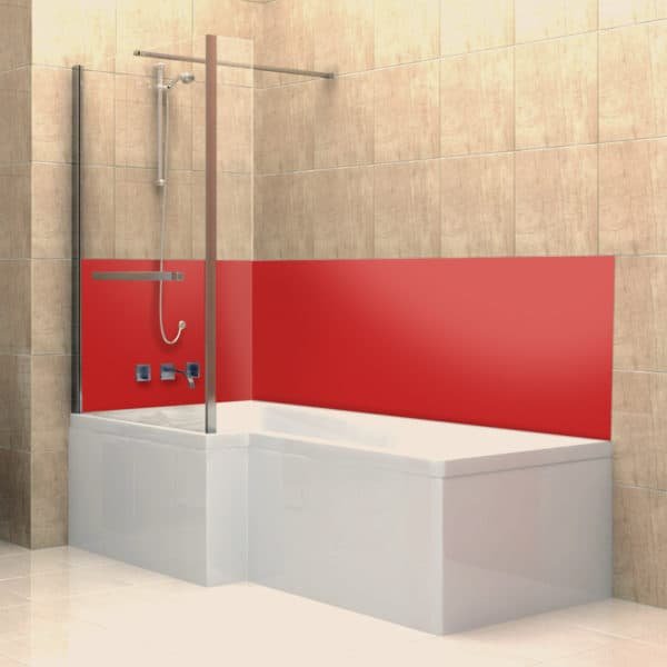 Crédence Baignoire Rouge Ral 3020