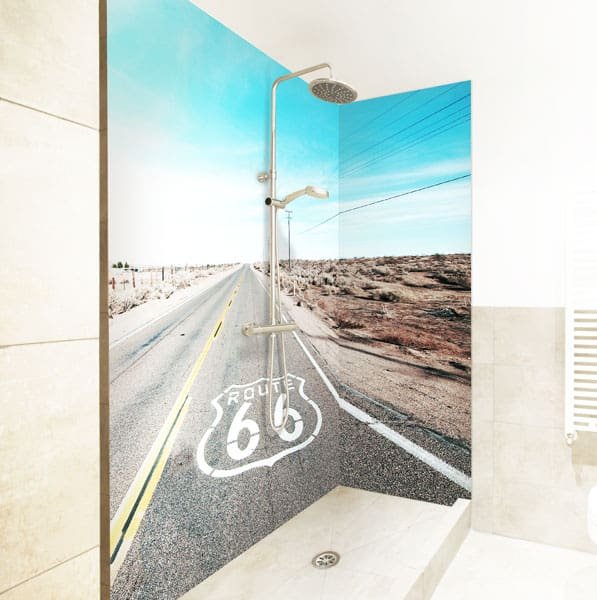 Crédence Douche Route 66