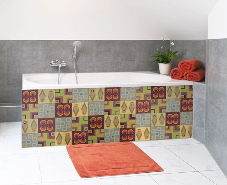 Crédence Salle de Bains Carreaux Vintage