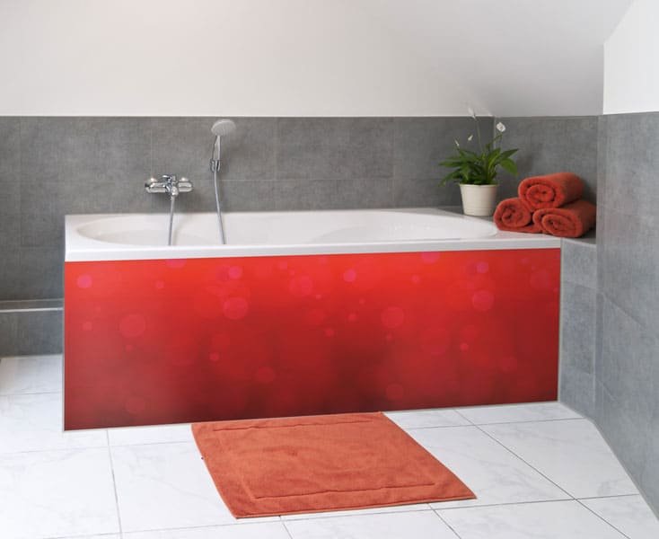 Crédence Salle de Bains Blur Rouge