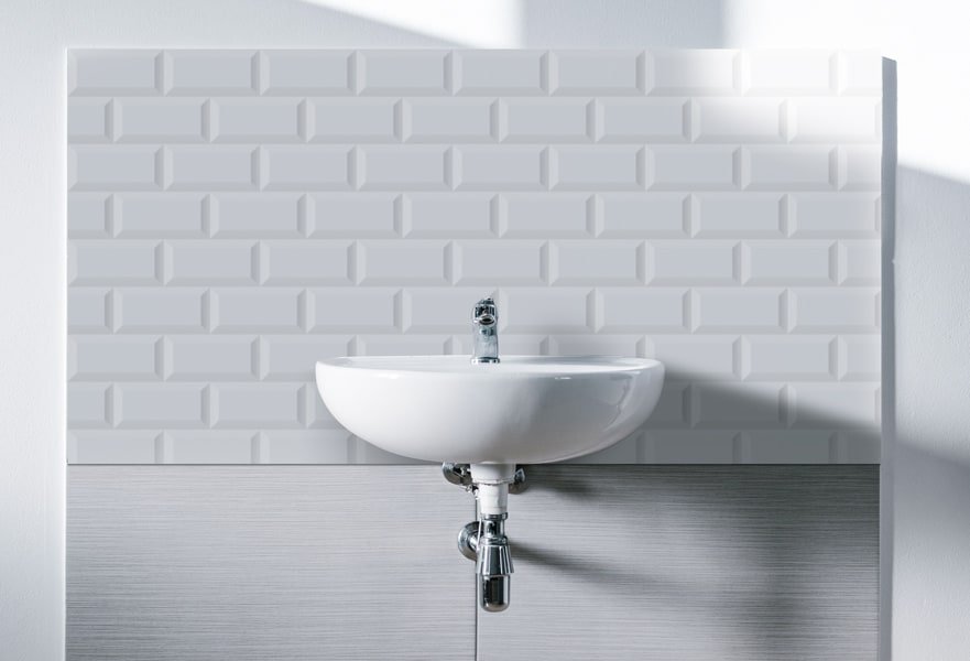 Carreaux de métro décoratifs salle de bains, aspect mat ou brillant