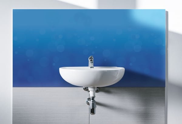 Crédence impression haute résolution, motif blur bleu