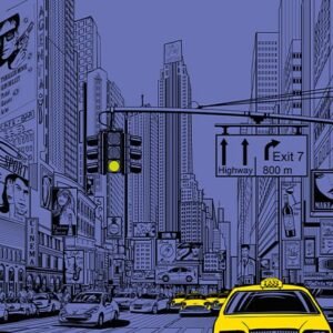 Crédence Baignoire Times Square Bleu