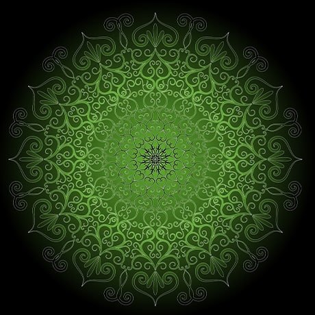 Crédence Douche Mandala Vert