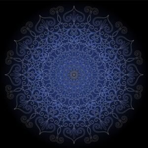 Crédence Salle de Bains Mandala Bleu