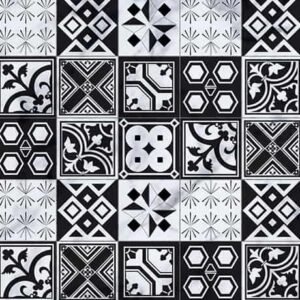 Crédence Salle de Bains Carreaux Noir et Blanc