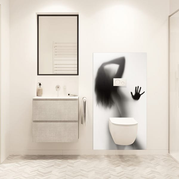 crédence wc érotic, panneau salle de bains