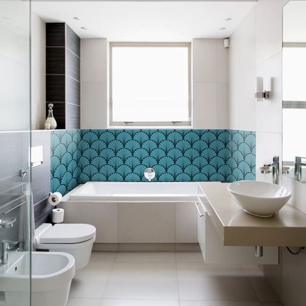 décoration d'interieur salle de bains, style art déco