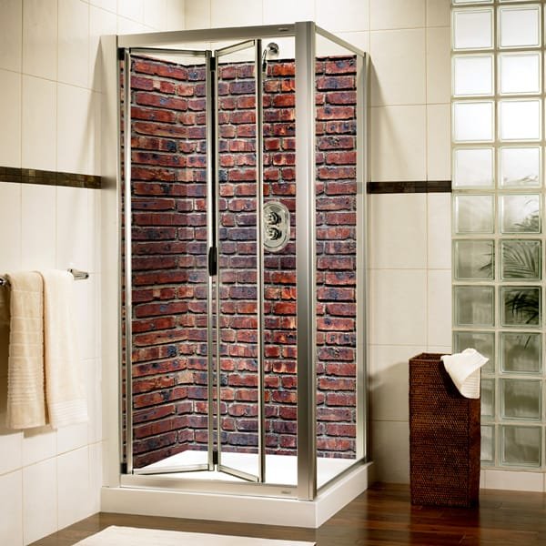 Recouvrir carrelage douche, facile et rapide, crédence ambiance aspect matière