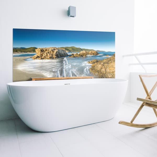 panneaux sur-mesure baignoire, étanchéité et embellissement, crédence désert des Agriates