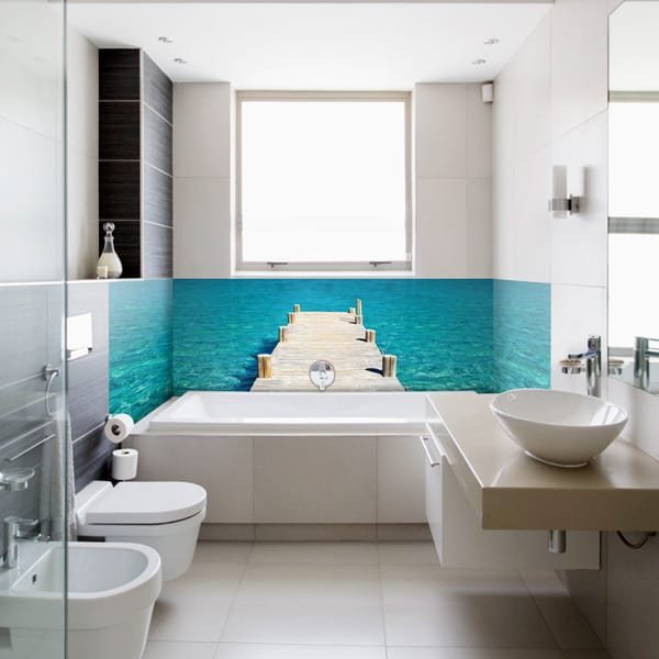 crédence baignoire lagon infini