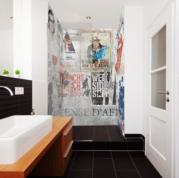 Panneaux imprimés sur mesure, crédence salle de bains, Poster wall