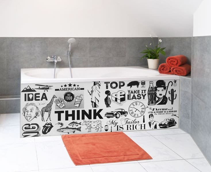 Tablier baignoire moderne pêle mêle