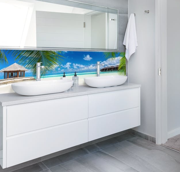 Crédence évasion, ambiance voyage, Bue Lagon