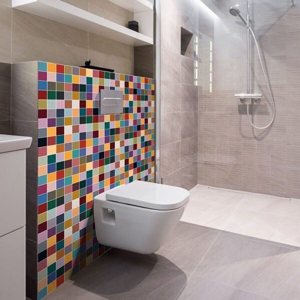 panneau mural salle de bains nuancier