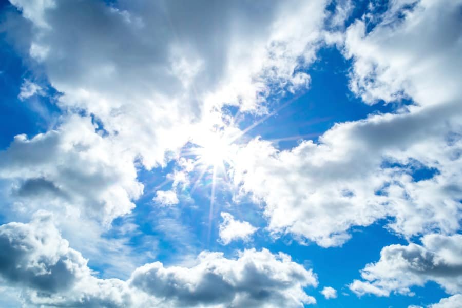 Panneau mural Salle de Bains ciel bleu