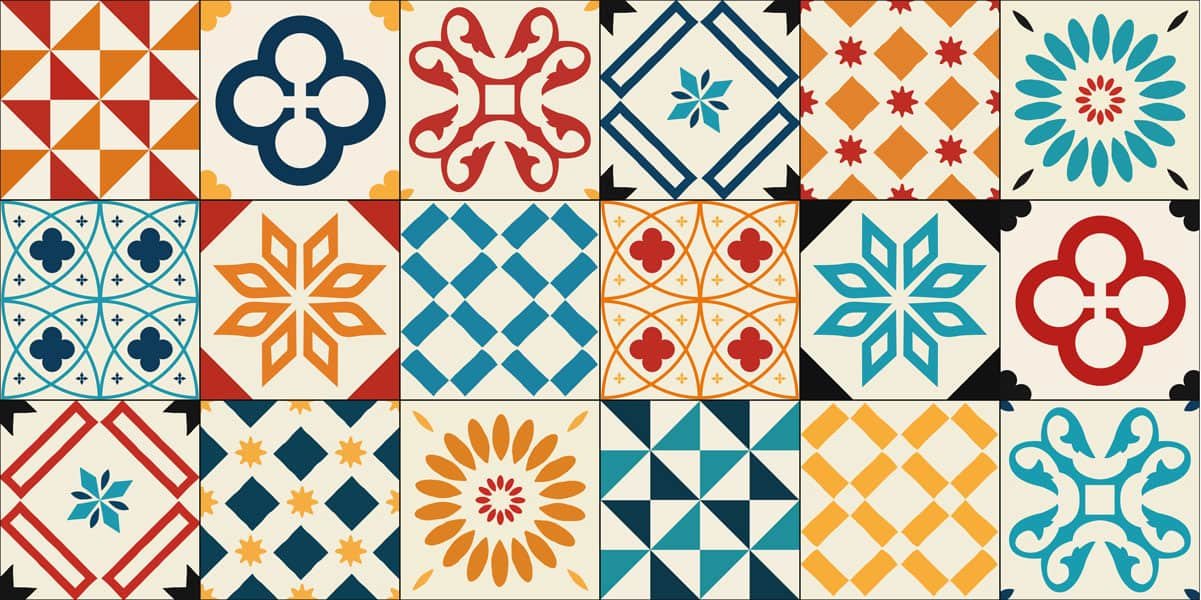 Crédence Baignoire Carreaux Colorés