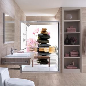 panneau mural douche équilibre zen