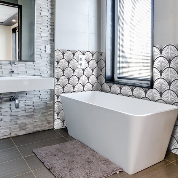 Crédence Baignoire Seigaiha, panneaux décoratifs et étanches sur mesure