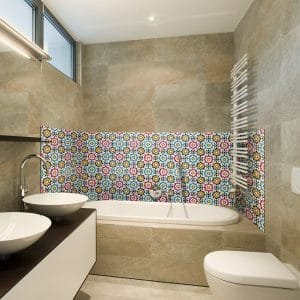 crédence baignoire mosaïque orientale