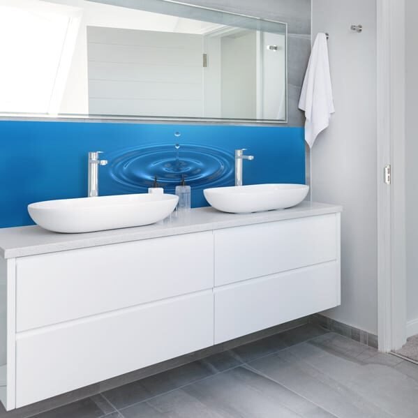 panneau mural salle de bains goutte d'eau