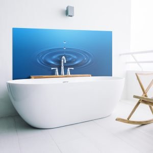 crédence baignoire goutte d'eau