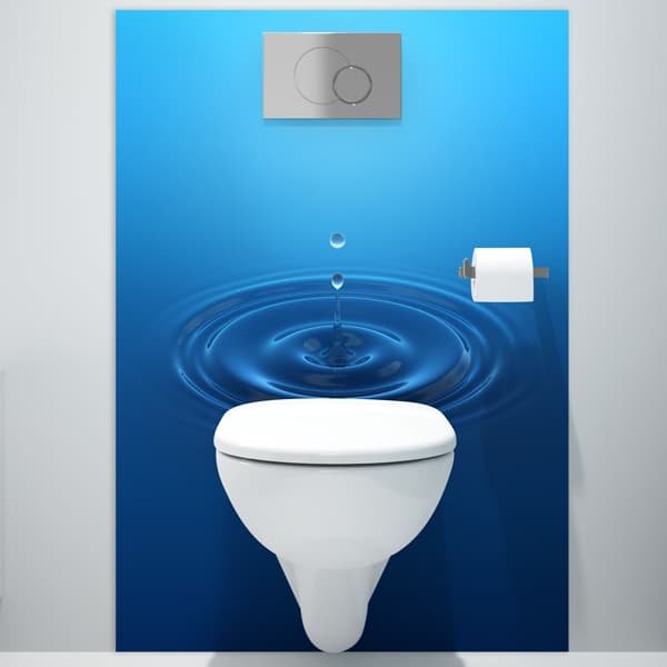 décoration mural salle de bains décor Water drop, crédence mate ou brillante, dimensions personnalisables