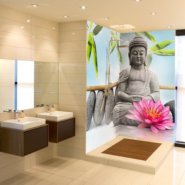 panneau mural douche feng shui